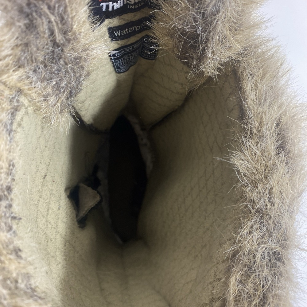 Womens Teva Lenawee Leather Boots Waterproof Thinsulate Tall Winter 10.5 Brown - Picture 9 of 11